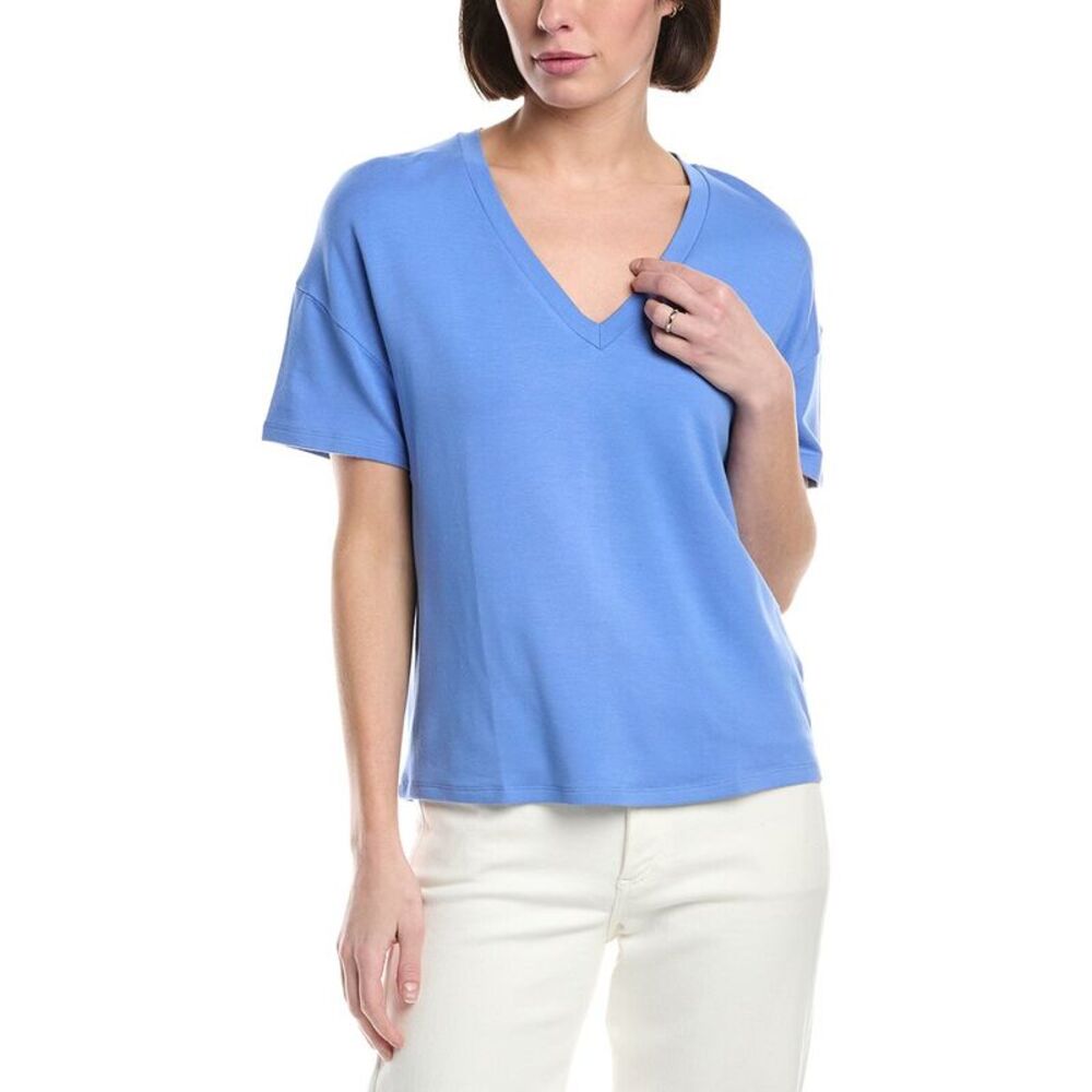 Majestic Filatures Womens  French Terry Semi-Relaxed T-Shirt